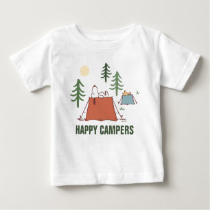 T-shirt Pour Bébé cacahuètes   Snoopy & Woodstock Happiness is Campi