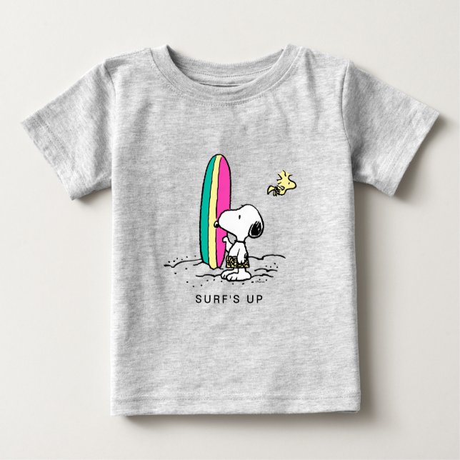 T-shirt Pour Bébé cacahuètes | Snoopy & Woodstock High Tide (Devant)