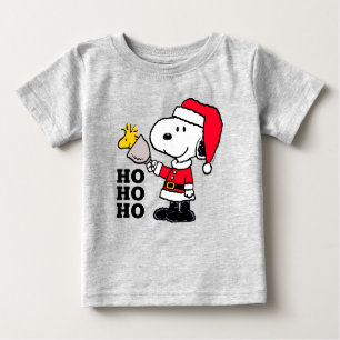 T-shirt Pour Bébé cacahuètes   Snoopy & Woodstock Ho Ho Ho