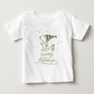 T-shirt Pour Bébé cacahuètes Snoopy & Woodstock Patinage d'hiver