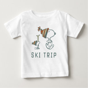 T-shirt Pour Bébé cacahuètes   Snoopy & Woodstock Ski Trip 2