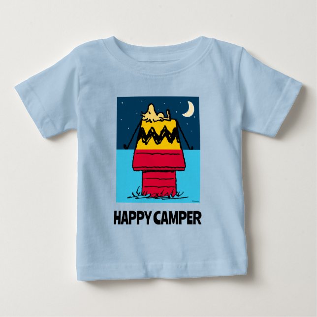T-shirt Pour Bébé cacahuètes | Woodstock Camping Demi et Demi (Devant)