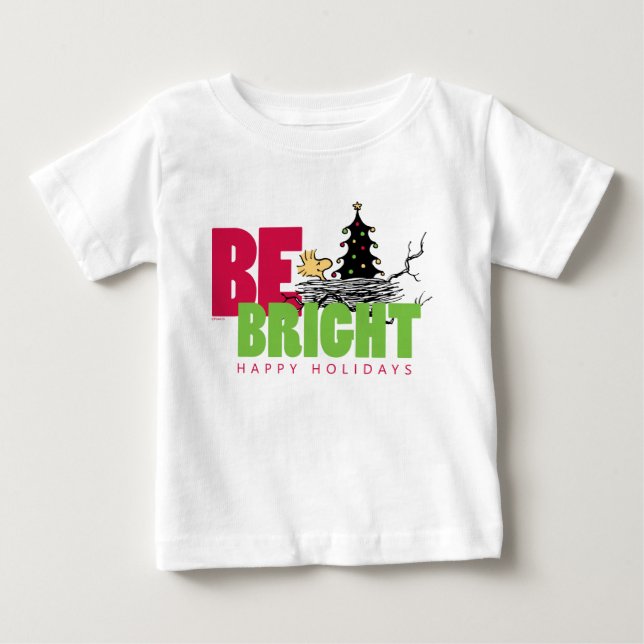 T-shirt Pour Bébé cacahuètes | Woodstock Noël Soyez brillant (Devant)