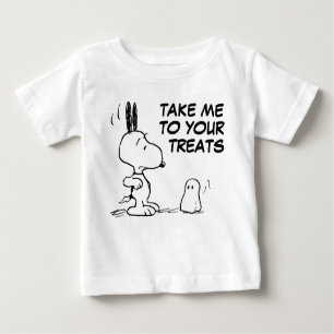 T-shirt Pour Bébé cacahuètes   Woodstock Scares Snoopy