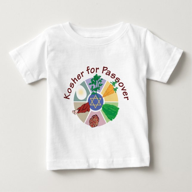 T-shirt Pour Bébé Cacher pour la pâque (Devant)