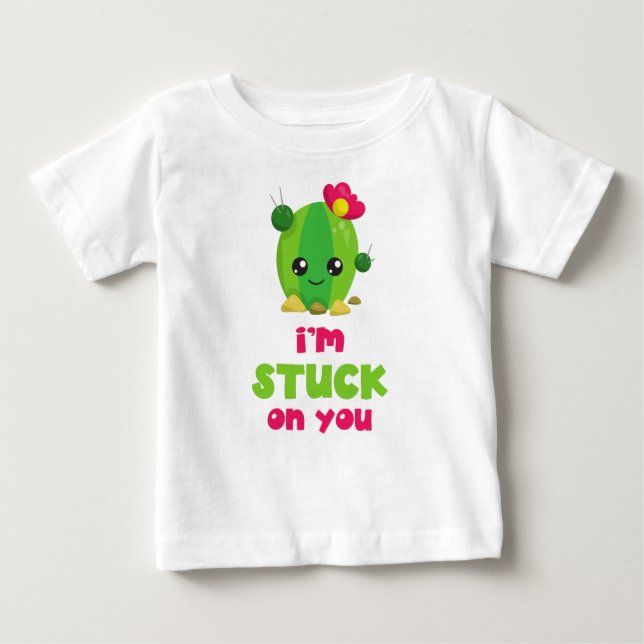 T-shirt Pour Bébé Cactus mignonne, Kawaii Cactus, je suis coincé sur (Devant)