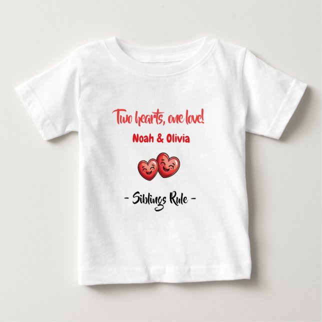 T-shirt Pour Bébé Cadeau Cute Pour Soeur Ou Frère, Anniversaire, Per (Devant)