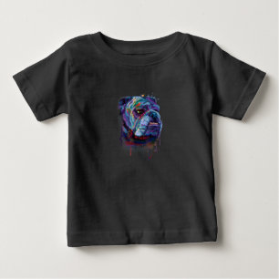 T-shirt Pour Bébé Cadeau de Bulldog anglais Une maman de Bulldog ang