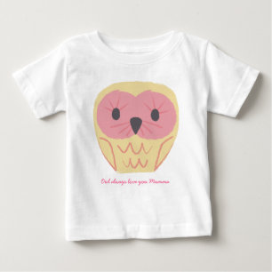 T-shirt Pour Bébé Cadeau de Combinaison Bébé Chouette Rose Mignonne