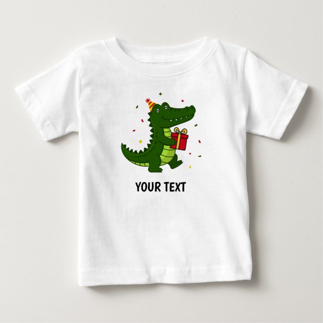 T-shirt Pour Bébé Cadeau de crocodile mignon (Devant)