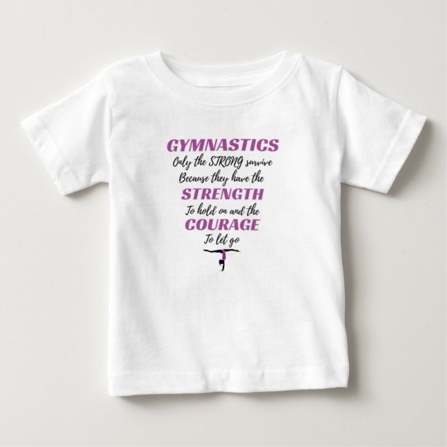 T-shirt Pour Bébé Cadeau de gymnastique Les forts survivent Cadeau d (Devant)