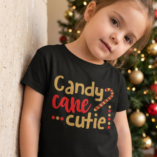 T-shirt Pour Bébé Cadeau de Noël Candy Cane Cutie