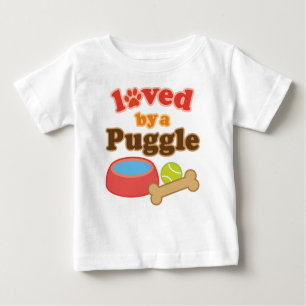 T-shirt Pour Bébé Cadeau de race de chien de Puggle
