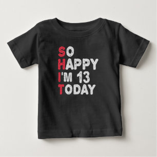 T-shirt Pour Bébé Cadeau drôle pour 13 ans Joyeux anniversaire Je su