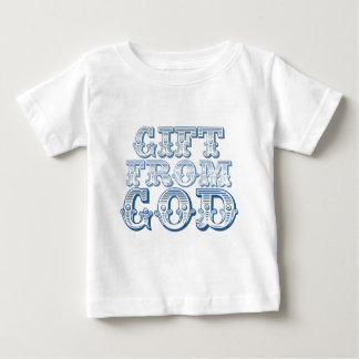 T-shirt Pour Bébé CADEAU D'UN DIEU dans le bleu