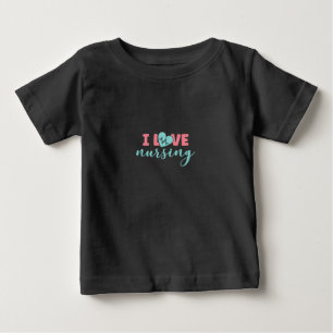 T-shirt Pour Bébé Cadeau infirmière I Love Nursing