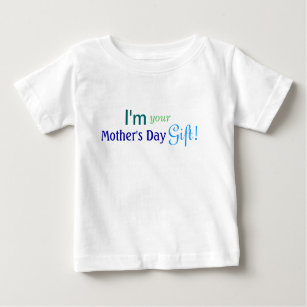 T-shirt Pour Bébé Cadeau mignon du jour de mère - chemise bleue