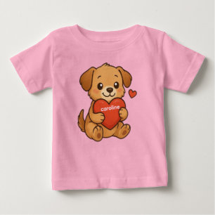T-shirt Pour Bébé Cadeau personnalisé Chien/Cabot mignon pour la Sai