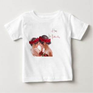 T-shirt Pour Bébé Cadeau Personnalisé Floral Chaleureux