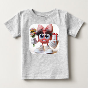 T-shirt Pour Bébé Cadeau pour Maman, Emoji, par Natasha Us  