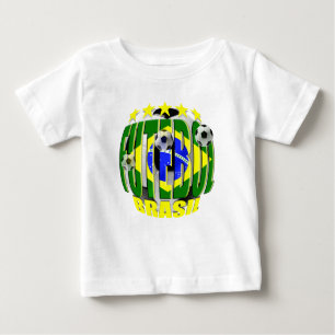 T-shirt Pour Bébé Cadeaux cinq étoiles Brésil de ballon de football