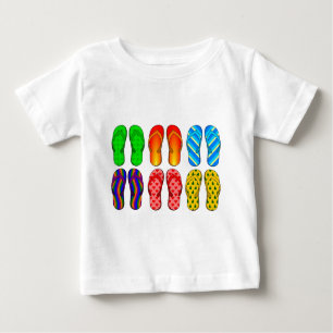 T-shirt Pour Bébé Cadeaux colorés d'été de thème de plage
