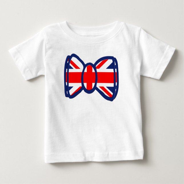 T-shirt Pour Bébé Cadeaux d'art de cravate d'arc d'Union Jack (Devant)