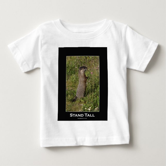 T-shirt Pour Bébé Cadeaux de marmottes à ventre jaune (Devant)