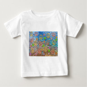 T-shirt Pour Bébé Cadeaux de vêtements de vie océanique paisible rét