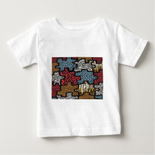 T-shirt Pour Bébé Cadeaux d'impression de puzzle RAB Rockabilly Léop