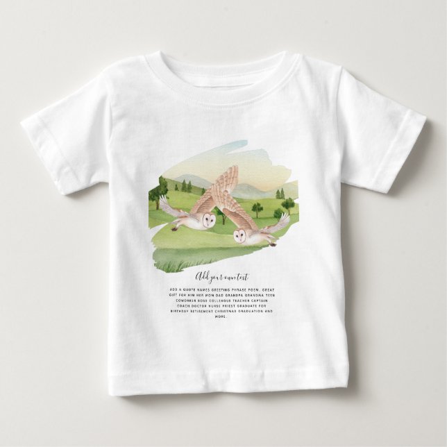 T-shirt Pour Bébé CADEAUX OWL - Personnalisés (Devant)