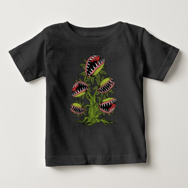 T-shirt Pour Bébé Cadeaux Plantes carnivores Monster Vénus Piège Vol (Devant)