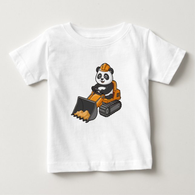 T-shirt Pour Bébé Cadeaux pour enfants chantier conducteur de pellet (Devant)