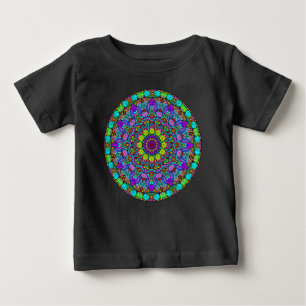 T-shirt Pour Bébé Cadran de Montre Mandala Peint à la Main 4
