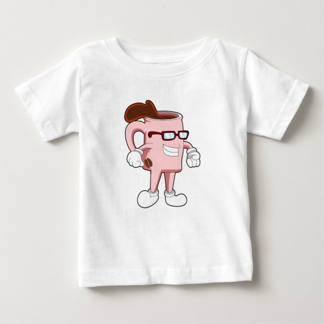T-shirt Pour Bébé Café avec Café (Devant)