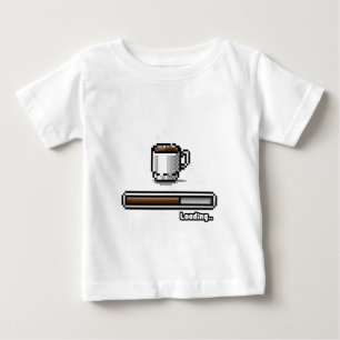 T-shirt Pour Bébé Café chargeant maintenant le rétro style de jeux