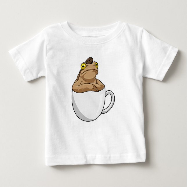 T-shirt Pour Bébé Café Frog (Devant)