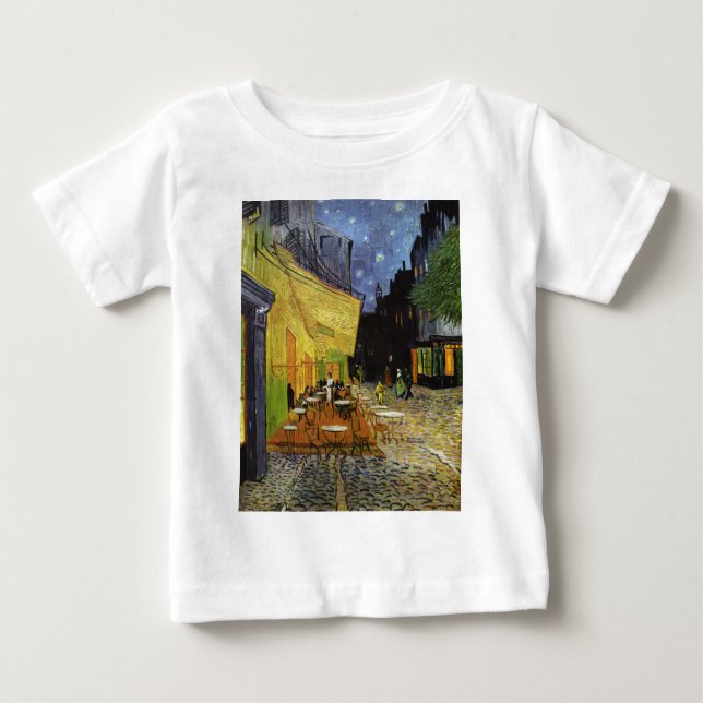T-shirt Pour Bébé Café nocturne de Van Gogh (Devant)