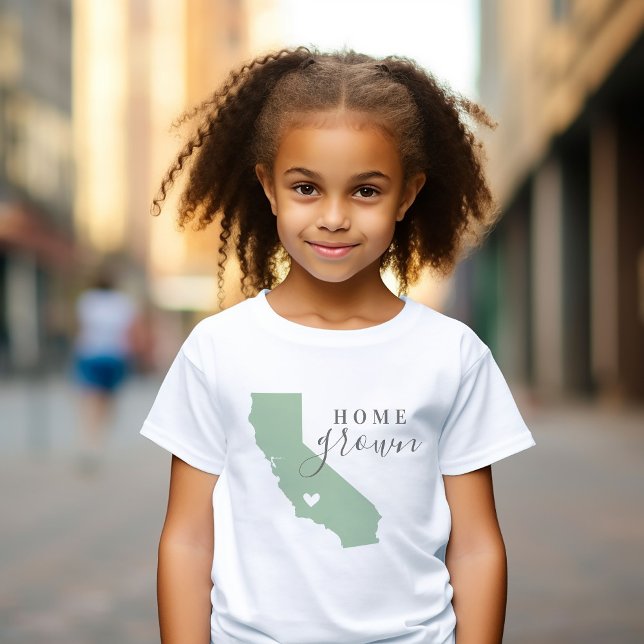 T-shirt Pour Bébé California Home Grown | Carte d'état des couleurs  (Créateur téléchargé)