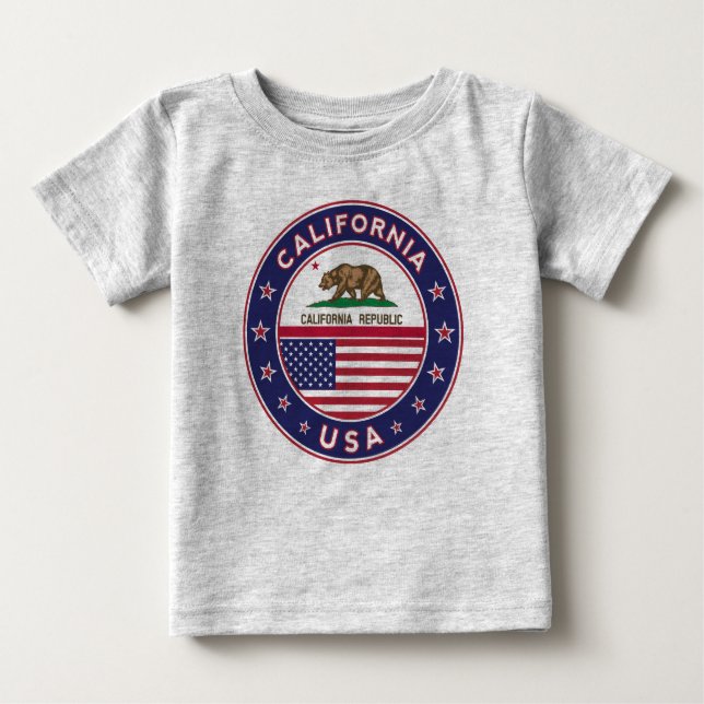 T-shirt Pour Bébé Californie (Devant)