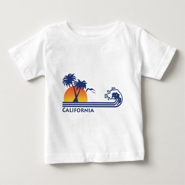 T-shirt Pour Bébé Californie (Devant)