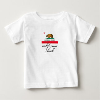 T-shirt Pour Bébé californie chick + drapeau