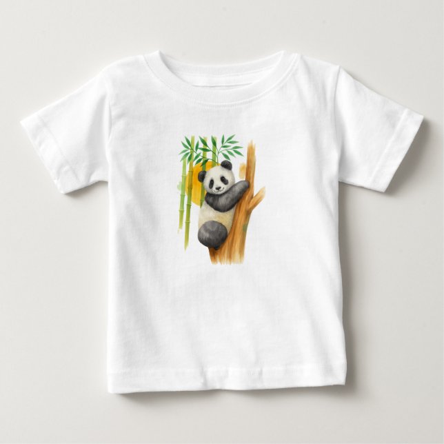 T-shirt Pour Bébé Câlins de Panda (Devant)