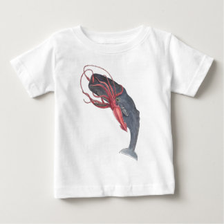 T-shirt Pour Bébé Calmar et baleine Toddler Ruffle Tee