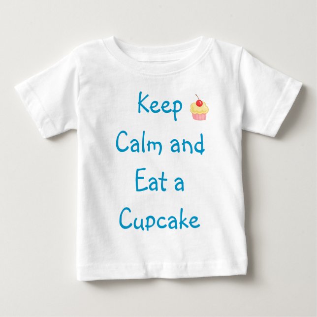 T-shirt Pour Bébé Calme Cupcake (Devant)