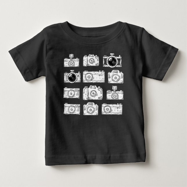 T-shirt Pour Bébé Caméra rétro vintage (Devant)