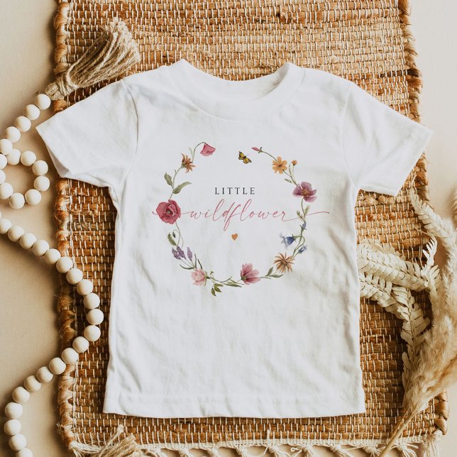 T-shirt Pour Bébé CAMILLA Papillon Fleur sauvage fille premier anniv (Créateur téléchargé)