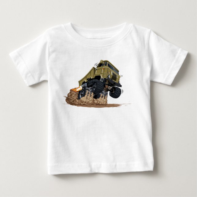 T-shirt Pour Bébé Camion de dessin (Devant)