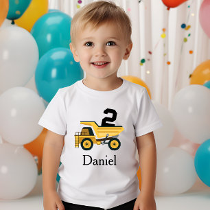 T-shirt Pour Bébé Camion de fête du 2e anniversaire 2 ans Personnali