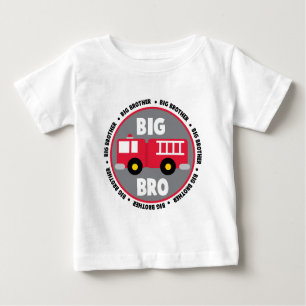 T-shirt Pour Bébé Camion de pompiers de frère